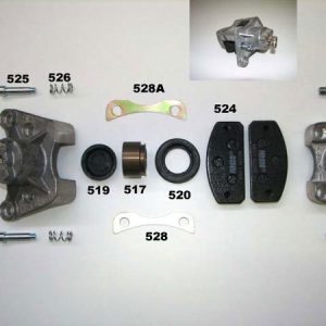 Front brake caliper hydraulic right - complete - model 97