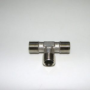 Braided brake hose connector - T piece