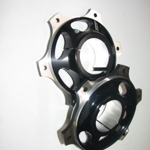 Sprocket carrier D 50 - AL, eloxal coated - double fixation