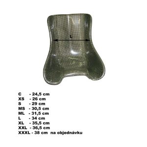 Seat carbon/kevlar - sizes C, XS, XXS, S, MS, ML, L, XL, XXL (for order only)